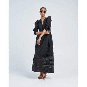 Alix of Bohemia Winifred Black Eyelet Dress Obsidian Medium  An elegant, bohemia